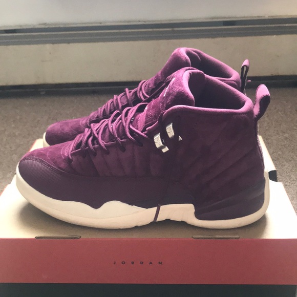 burgundy 12s jordans